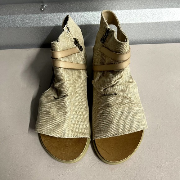 Blowfish Malibu Women's Cashew Rancher Canvas Dyecut Boxie Covered Sandals US 9 - Picture 3 of 7